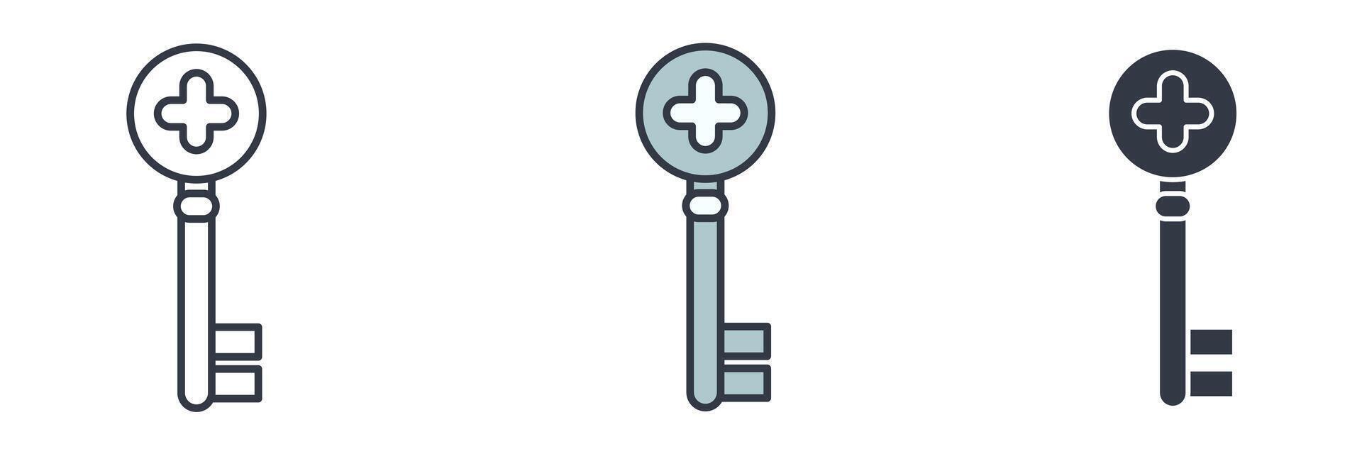 Key Icon symbol illustration isolated on white background vector