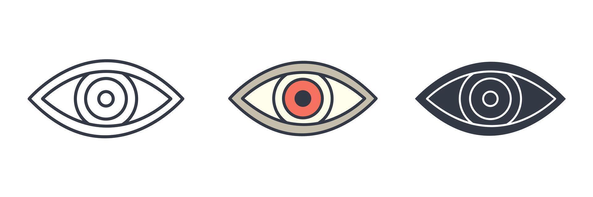 Eye Icon symbol illustration isolated on white background vector