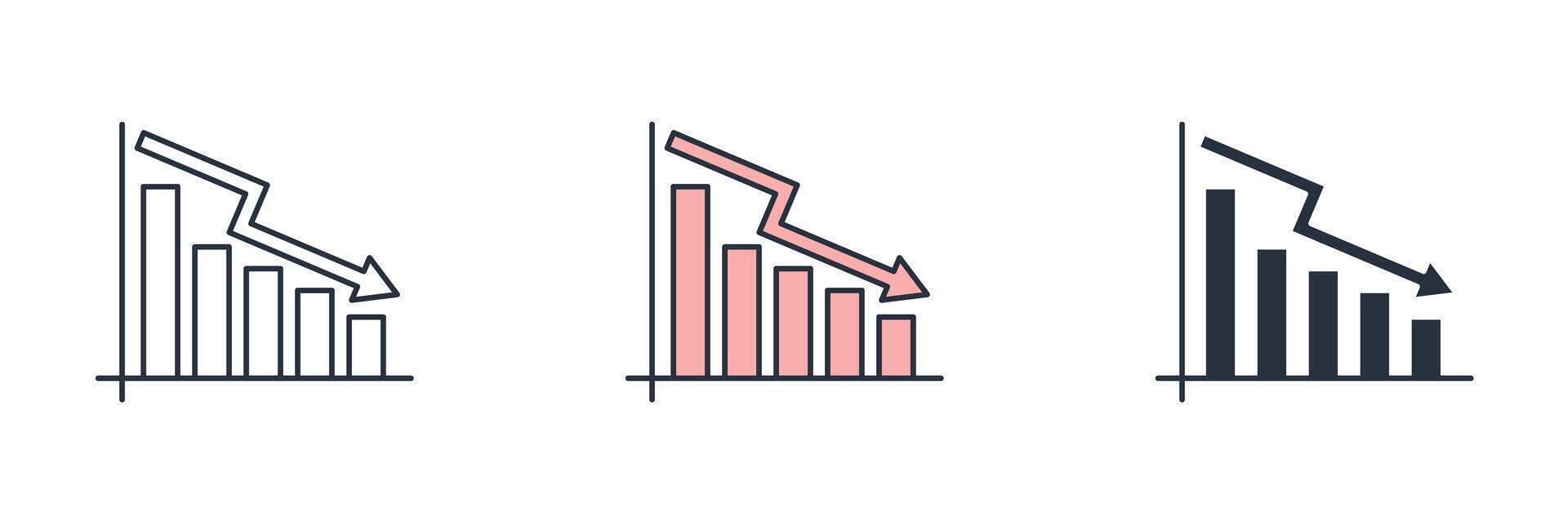 Graph Icon. Business Financial theme symbol illustration isolated on white background vector