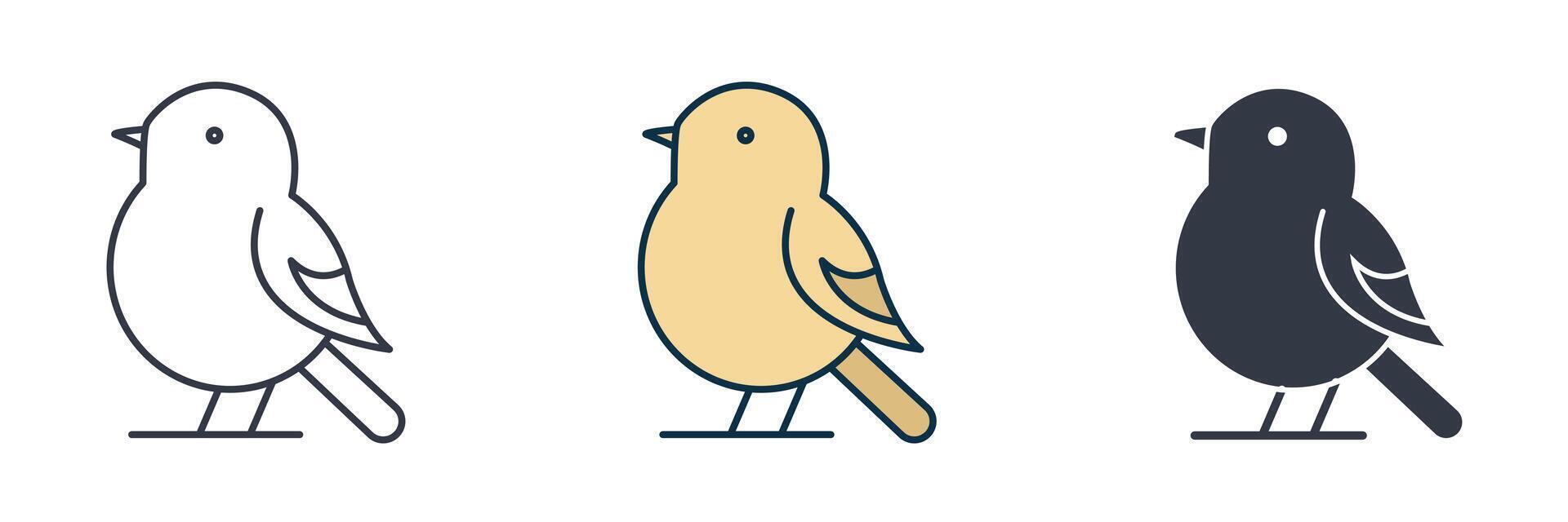 Bird Icon symbol illustration isolated on white background vector