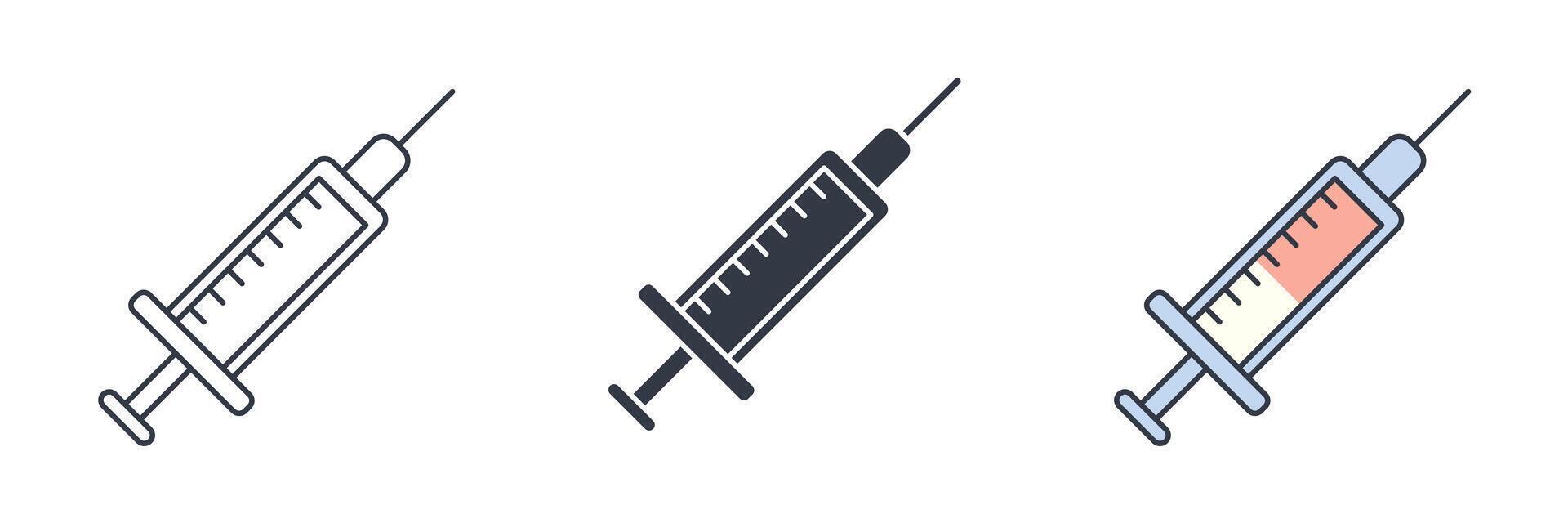 Syringe Icon symbol illustration isolated on white background vector