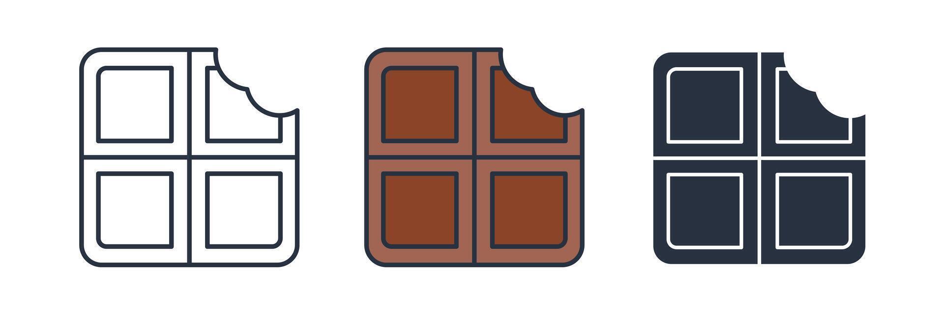 chocolate bar Icon symbol illustration isolated on white background vector