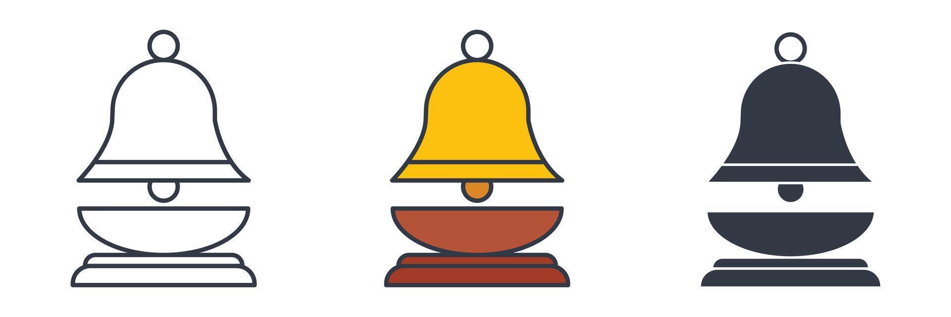 Bell Icon symbol illustration isolated on white background vector