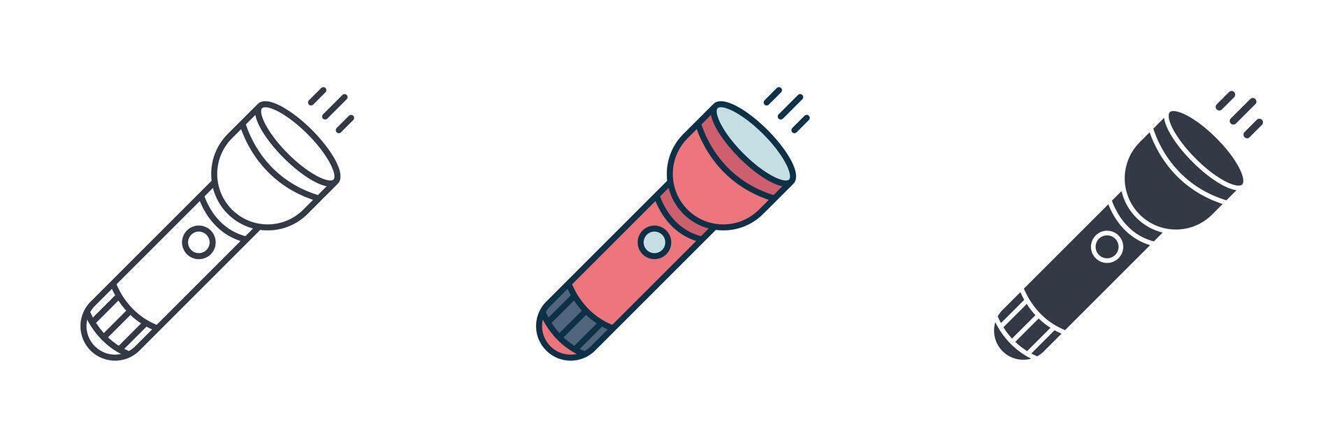 Flashlight Icon symbol illustration isolated on white background vector