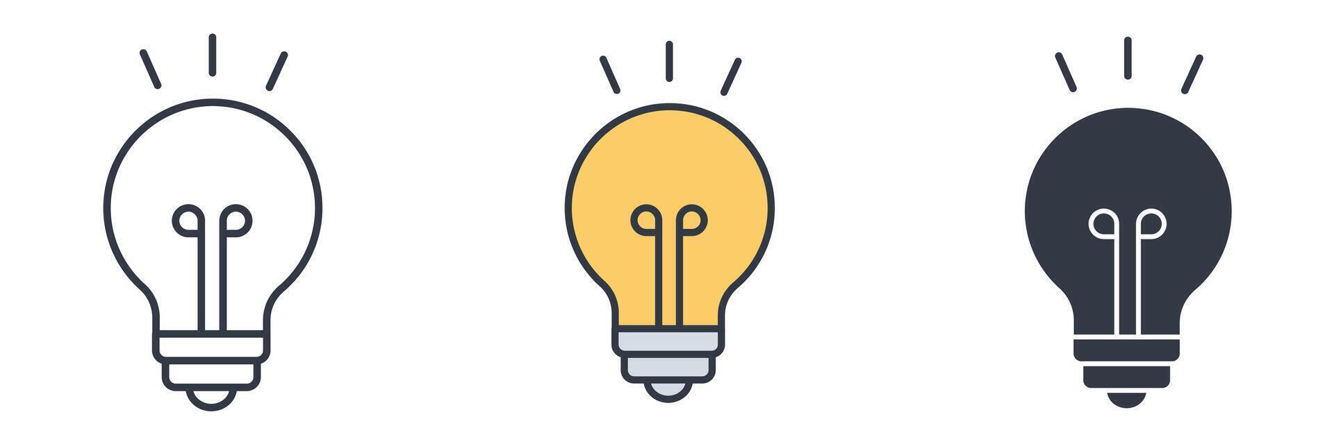 Light Bulb Icon symbol illustration isolated on white background vector
