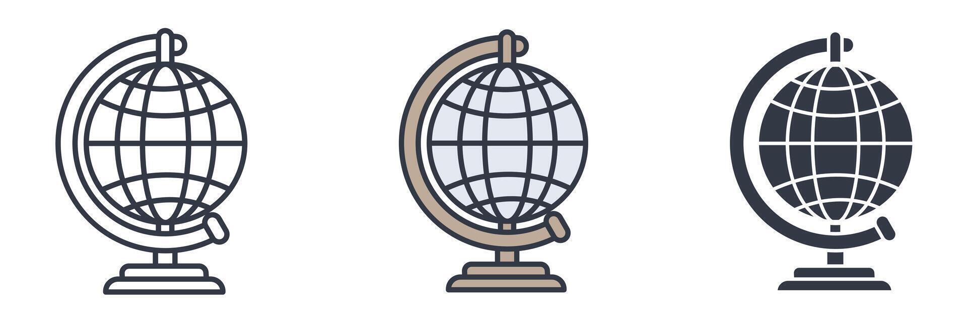 Globe Icon symbol illustration isolated on white background vector