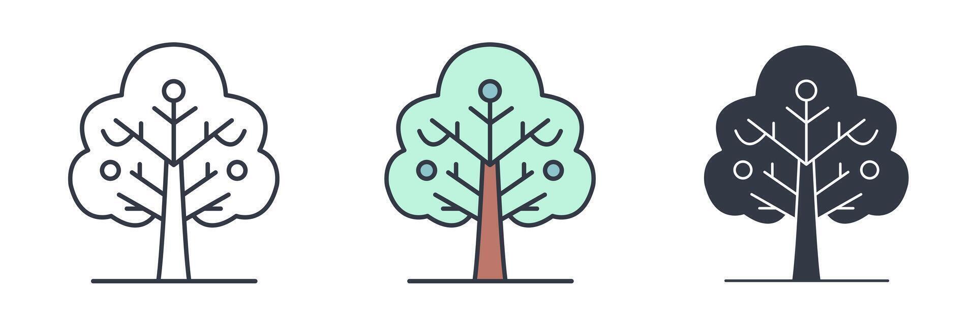 Nature Tree Icon symbol illustration isolated on white background vector