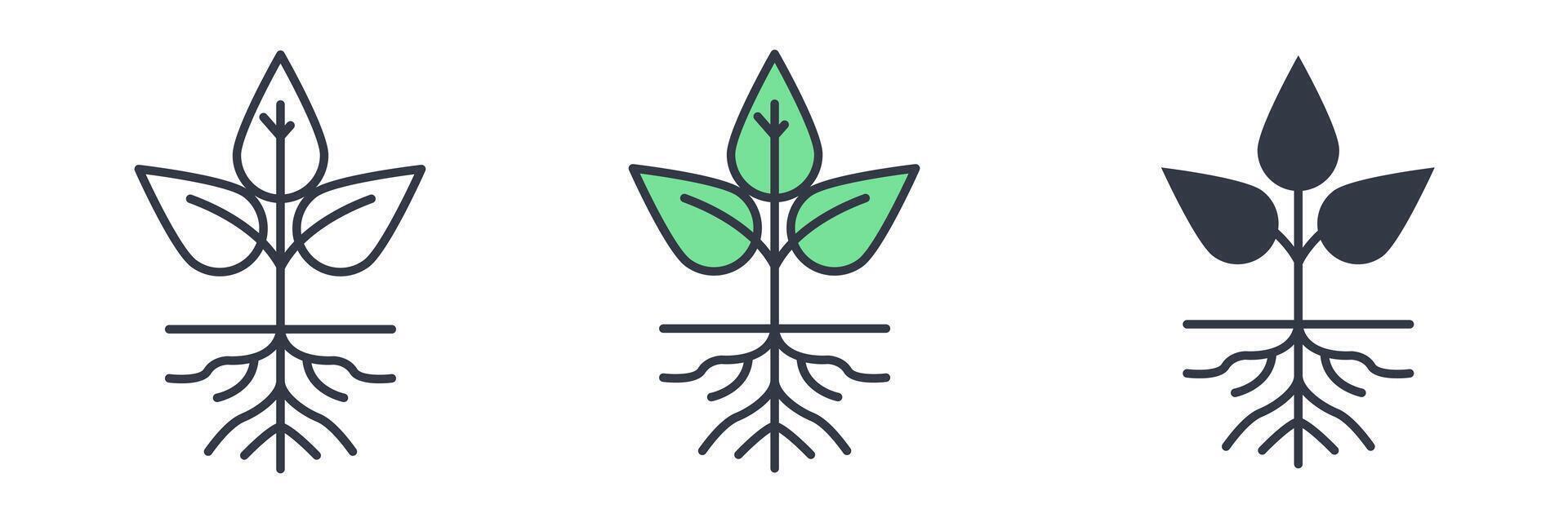Seedling Icon symbol illustration isolated on white background vector