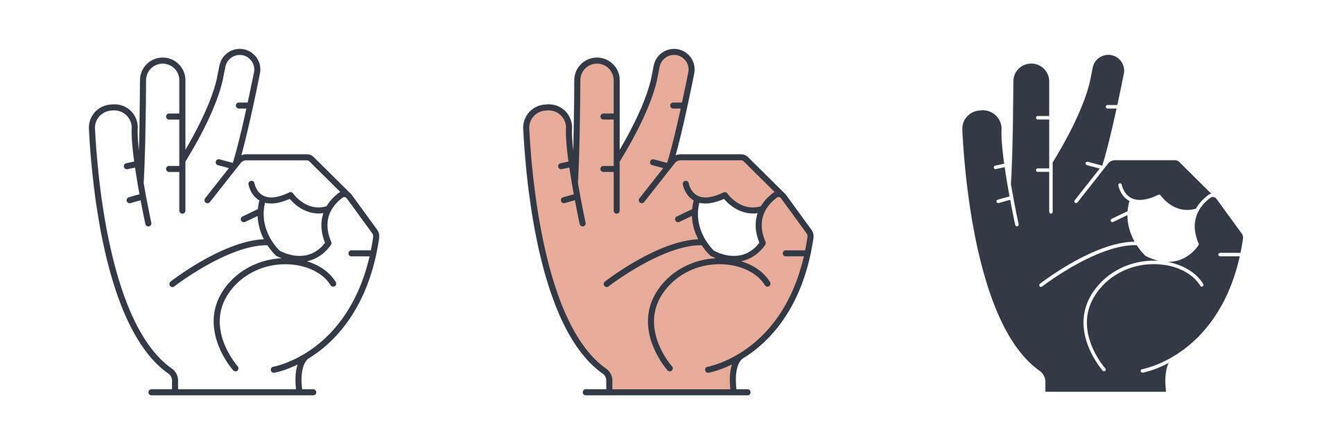 Hand Mudra Icon symbol illustration isolated on white background vector