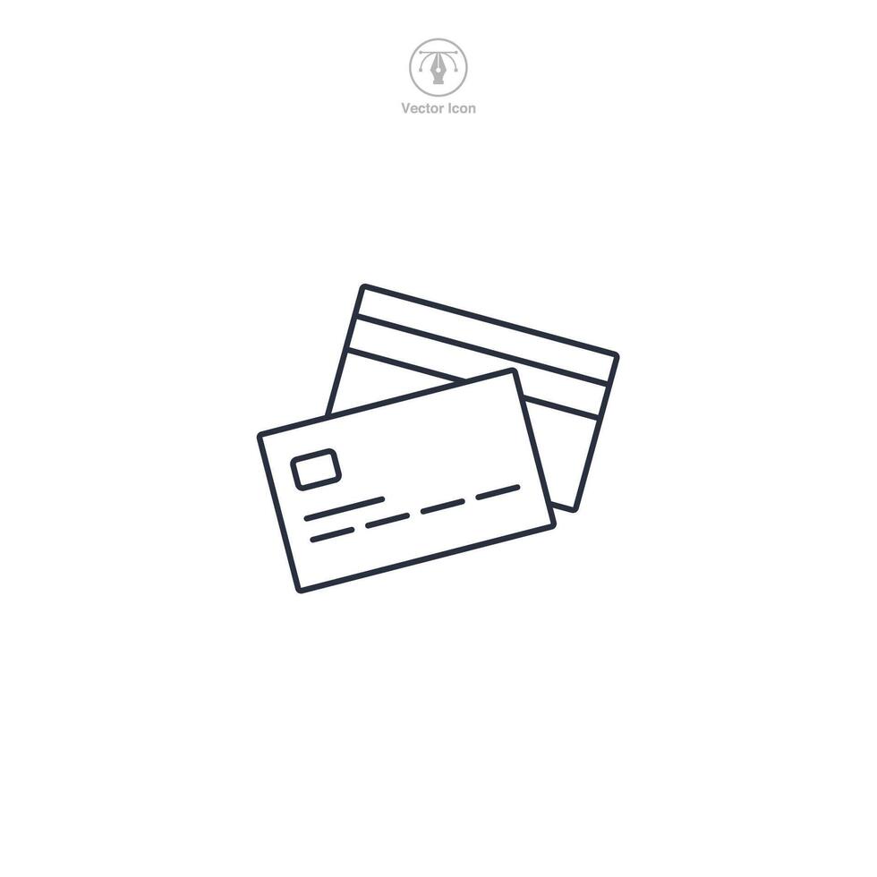 Credit Card Icon theme symbol illustration isolated on white background vector