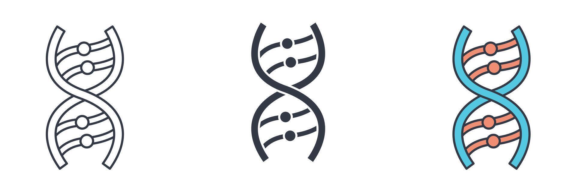 DNA Helix Icon symbol illustration isolated on white background vector