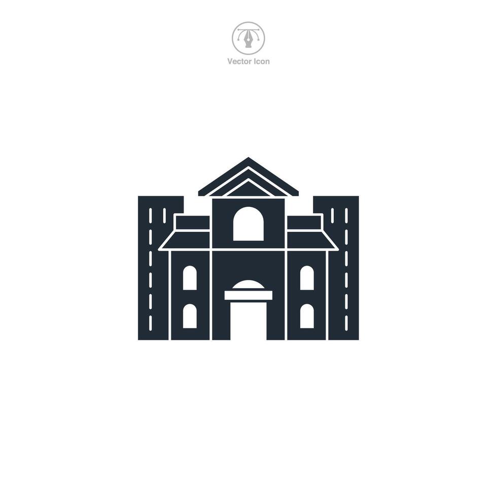 Building Icon symbol illustration isolated on white background vector