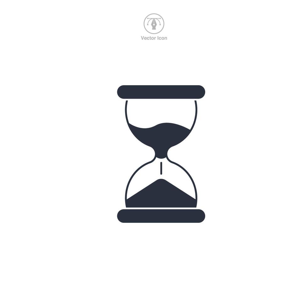 Hourglass Icon symbol illustration isolated on white background vector