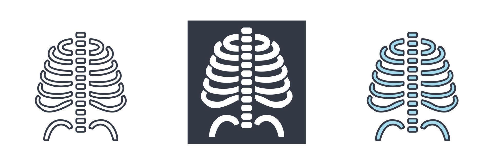X Ray Icon symbol illustration isolated on white background vector