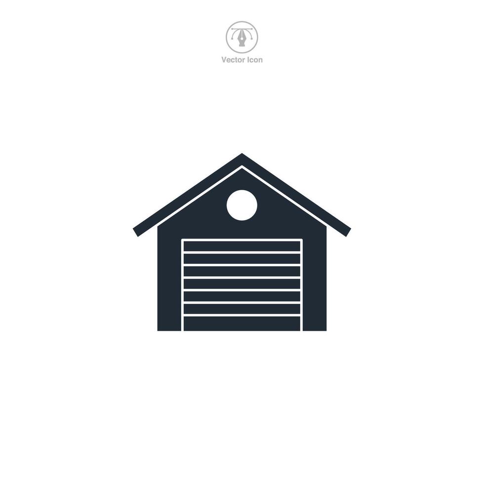Garage Icon symbol illustration isolated on white background vector