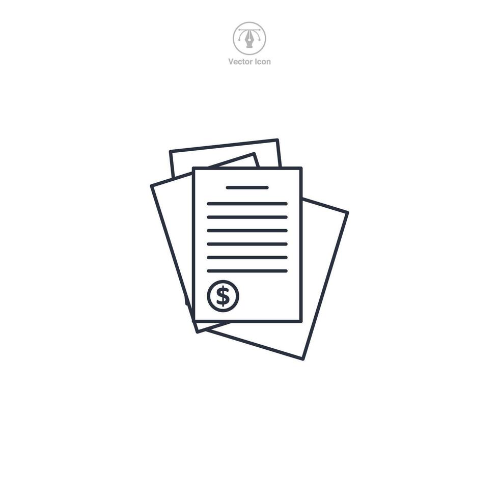 bank statement Icon theme symbol illustration isolated on white background vector