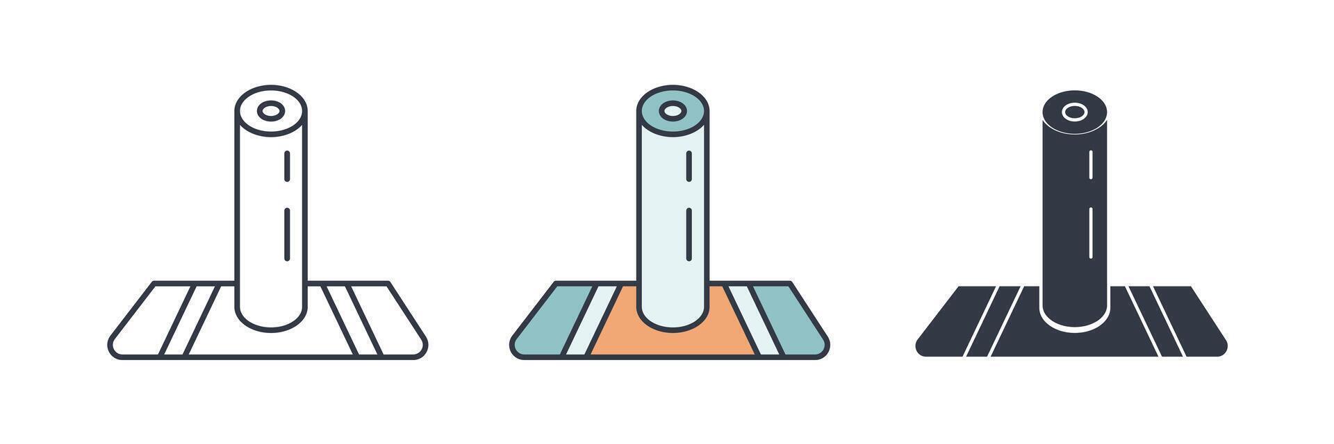 Yoga Mat Icon symbol illustration isolated on white background vector