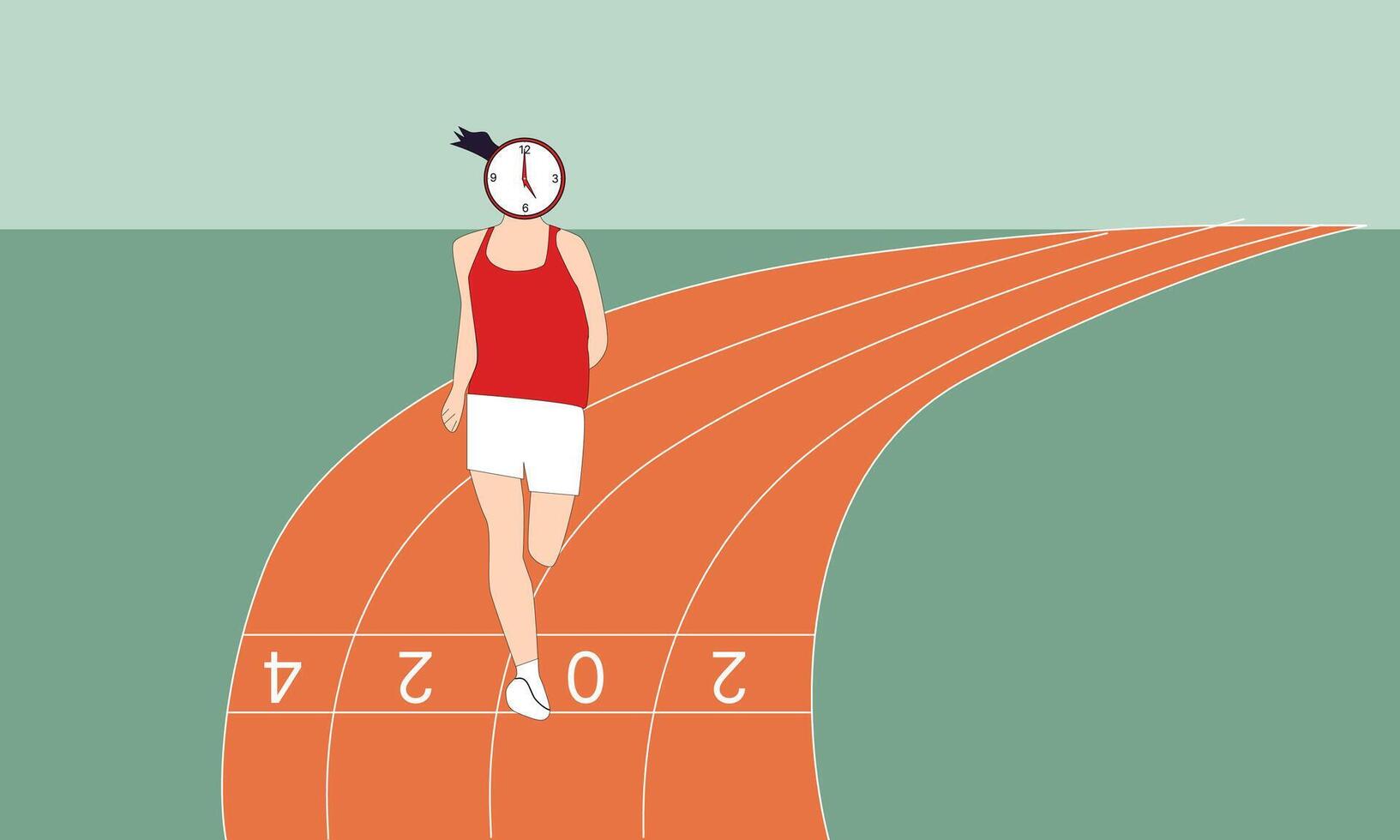running competition woman vector