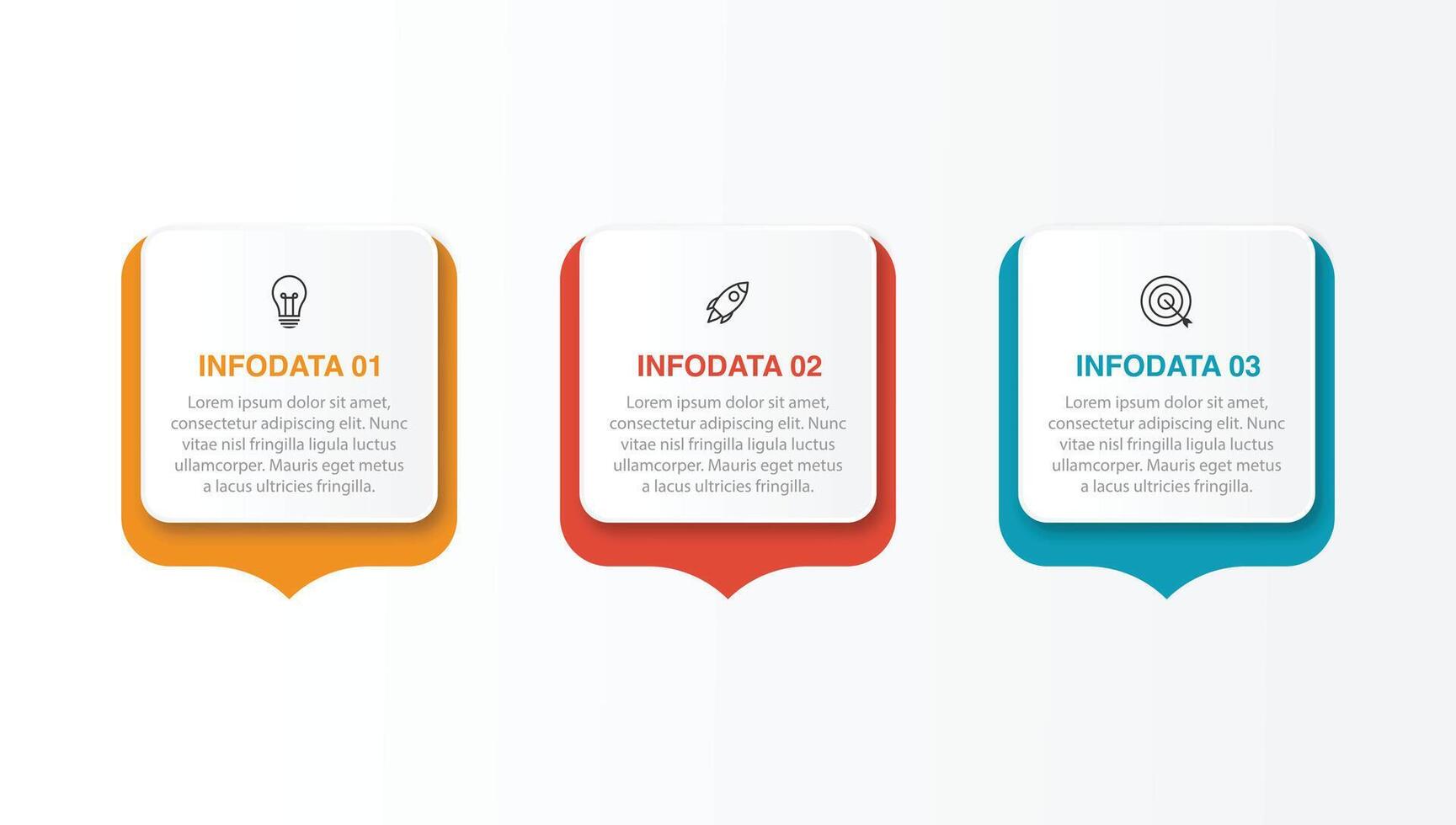 infographic design template with 3 options or steps vector