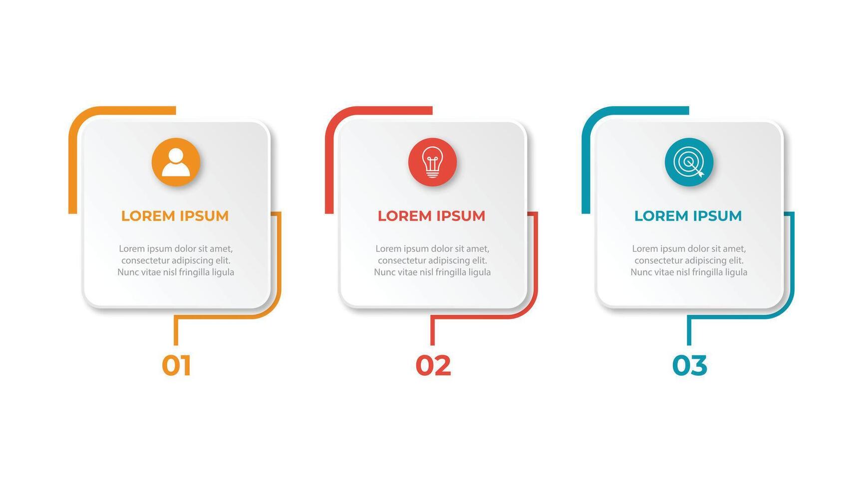 infographic design template with 3 options or steps vector