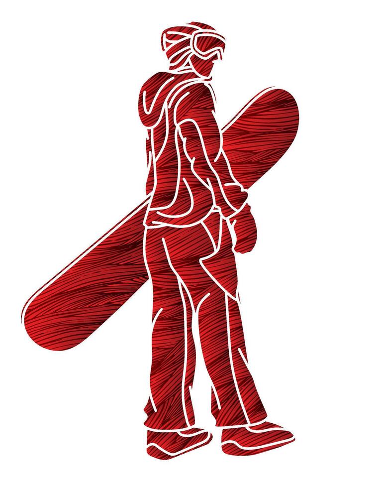 Snowboard Sport Snowboarder Action vector