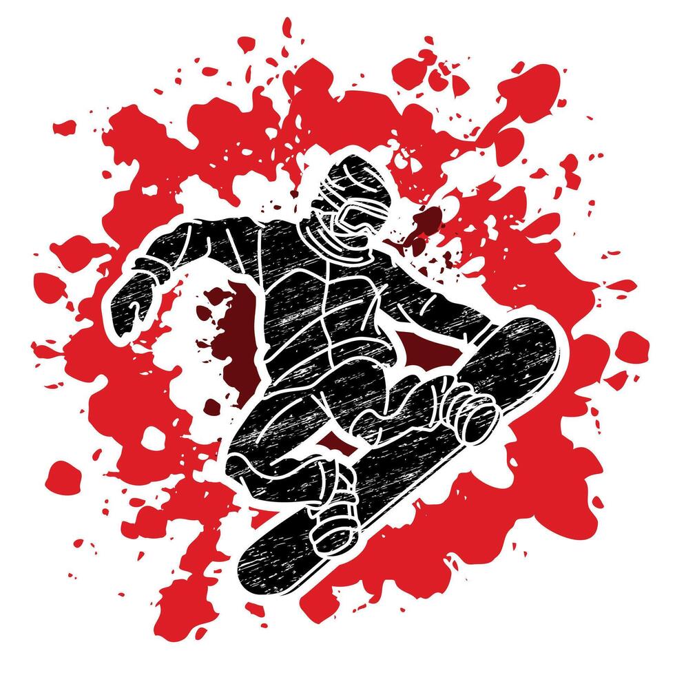 Snowboard Sport Snowboarder Action vector