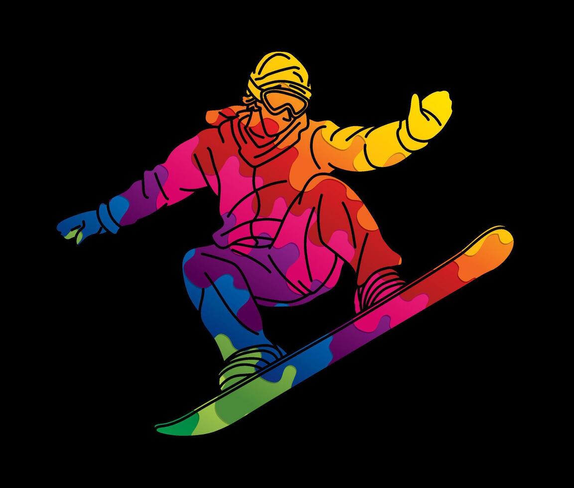 Snowboard Sport Snowboarder Action vector