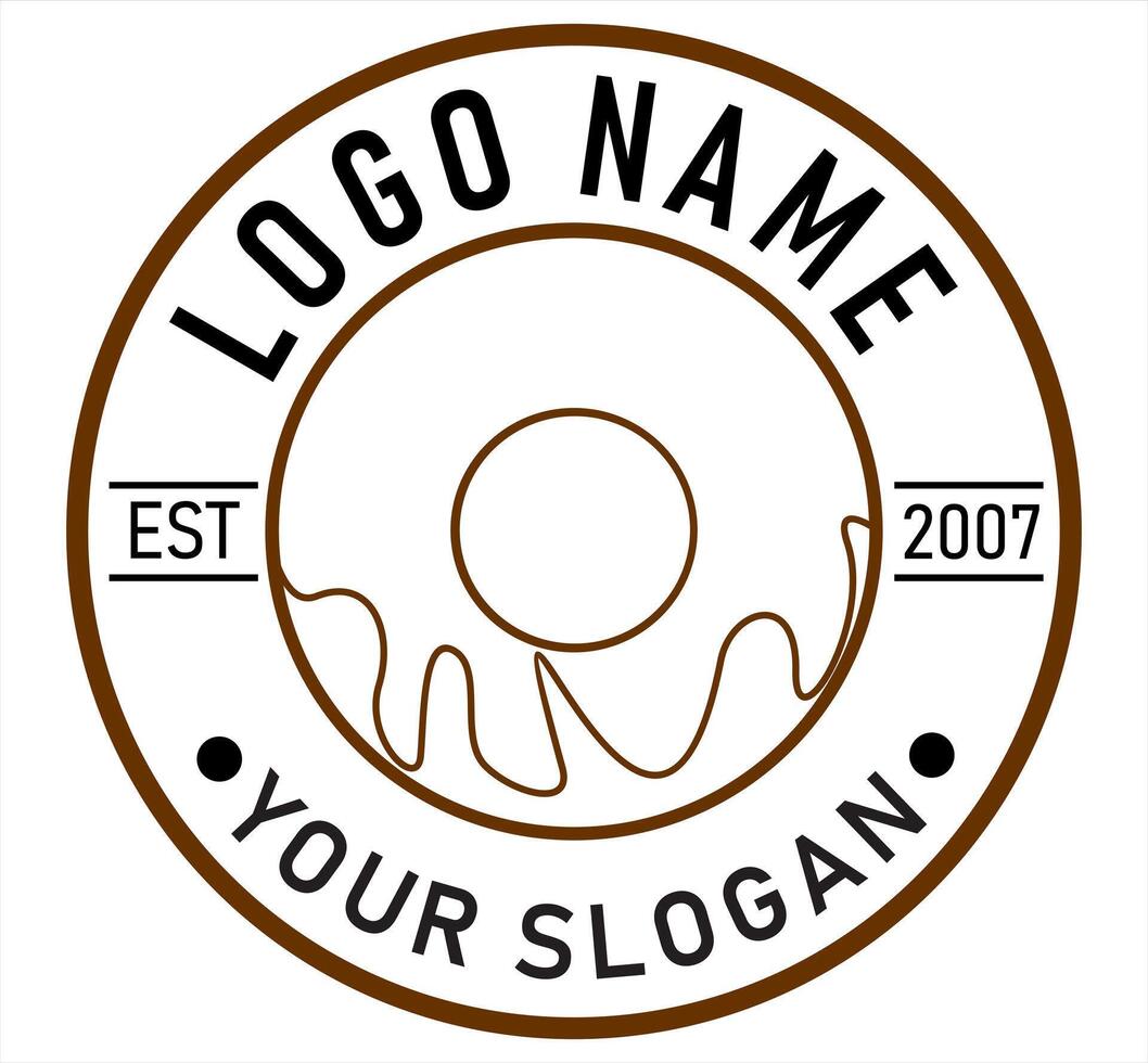 donuts logo restaurant vector