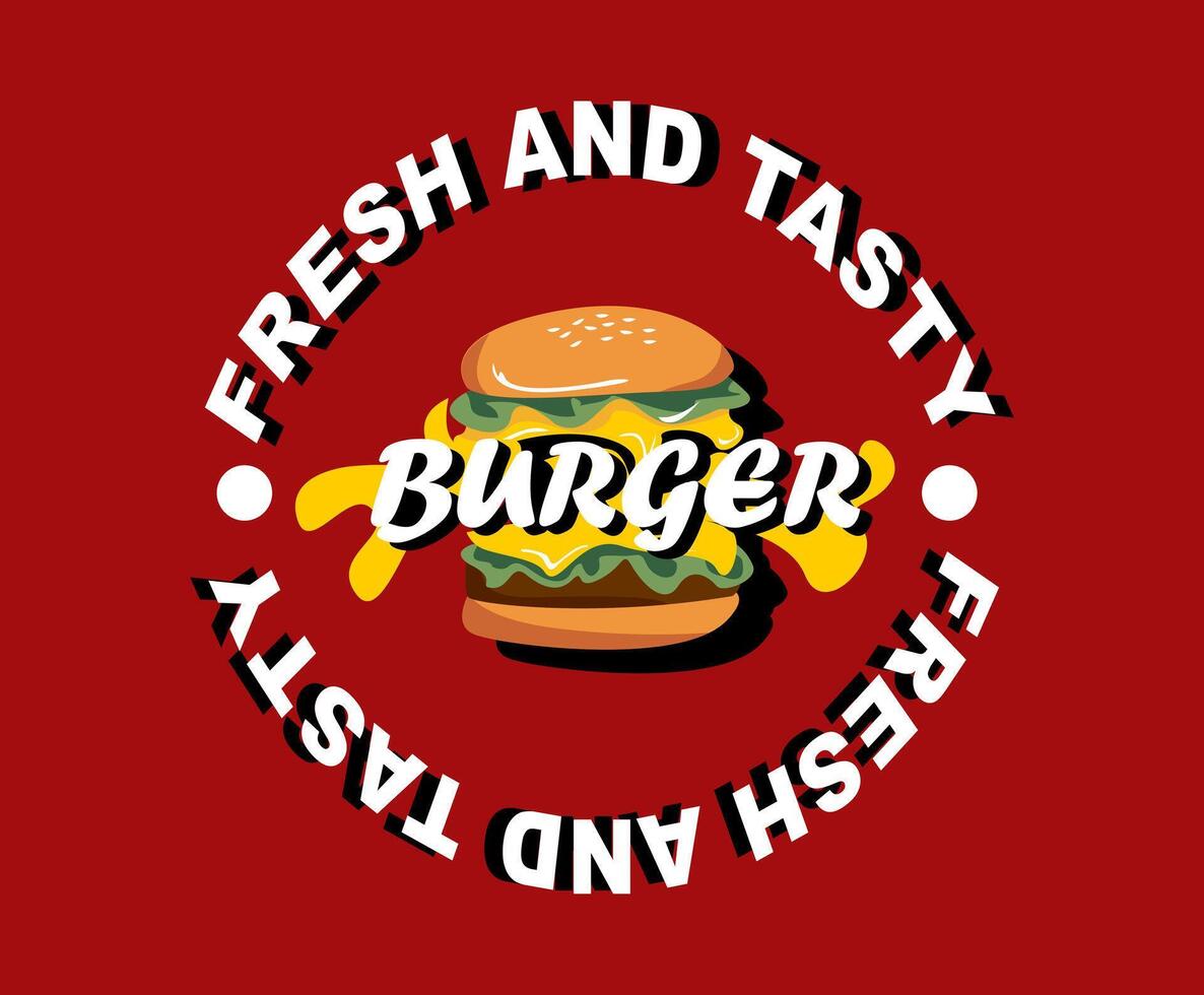 burger restaurant logo vector