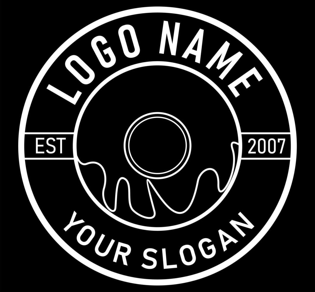 donuts logo restaurant vector