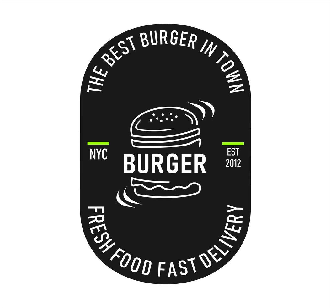 burger restaurant logo vector