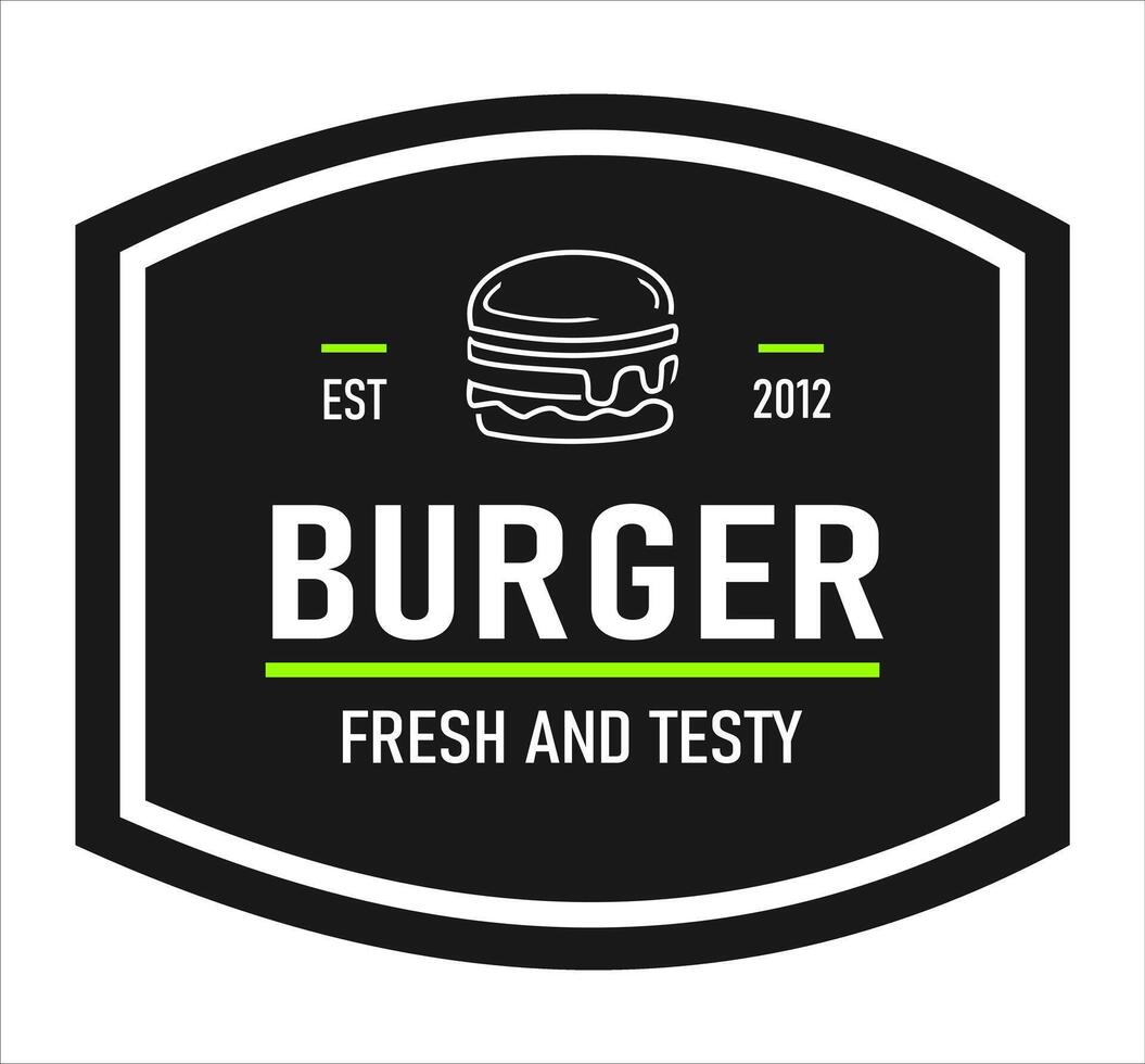 burger restaurant logo vector