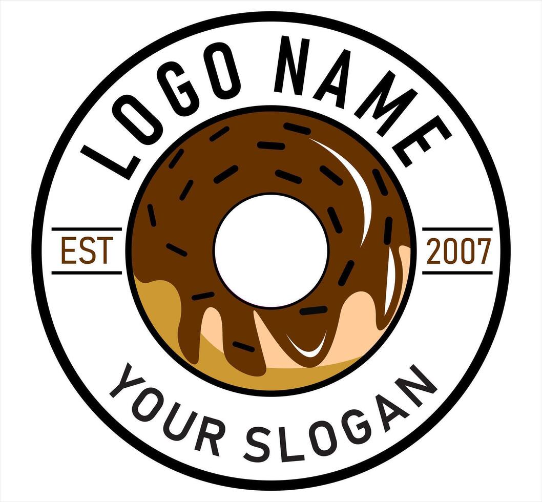 donuts logo restaurant vector