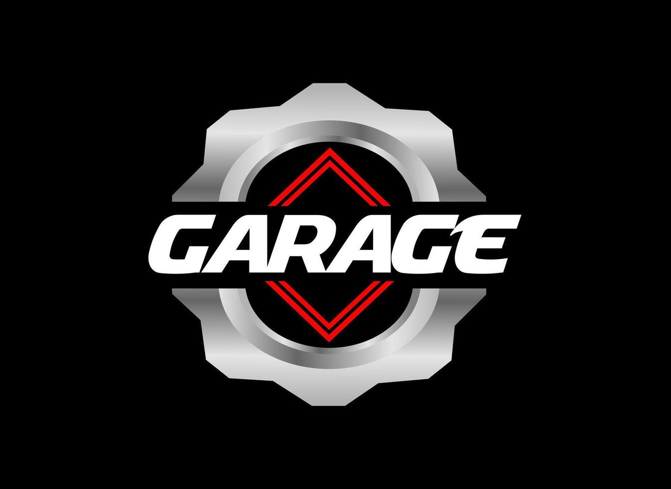 garage logo gear vector