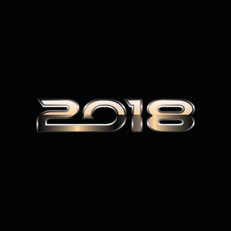 2018 Geometric Numeric Modern Creative Design Icon Template Logo vector