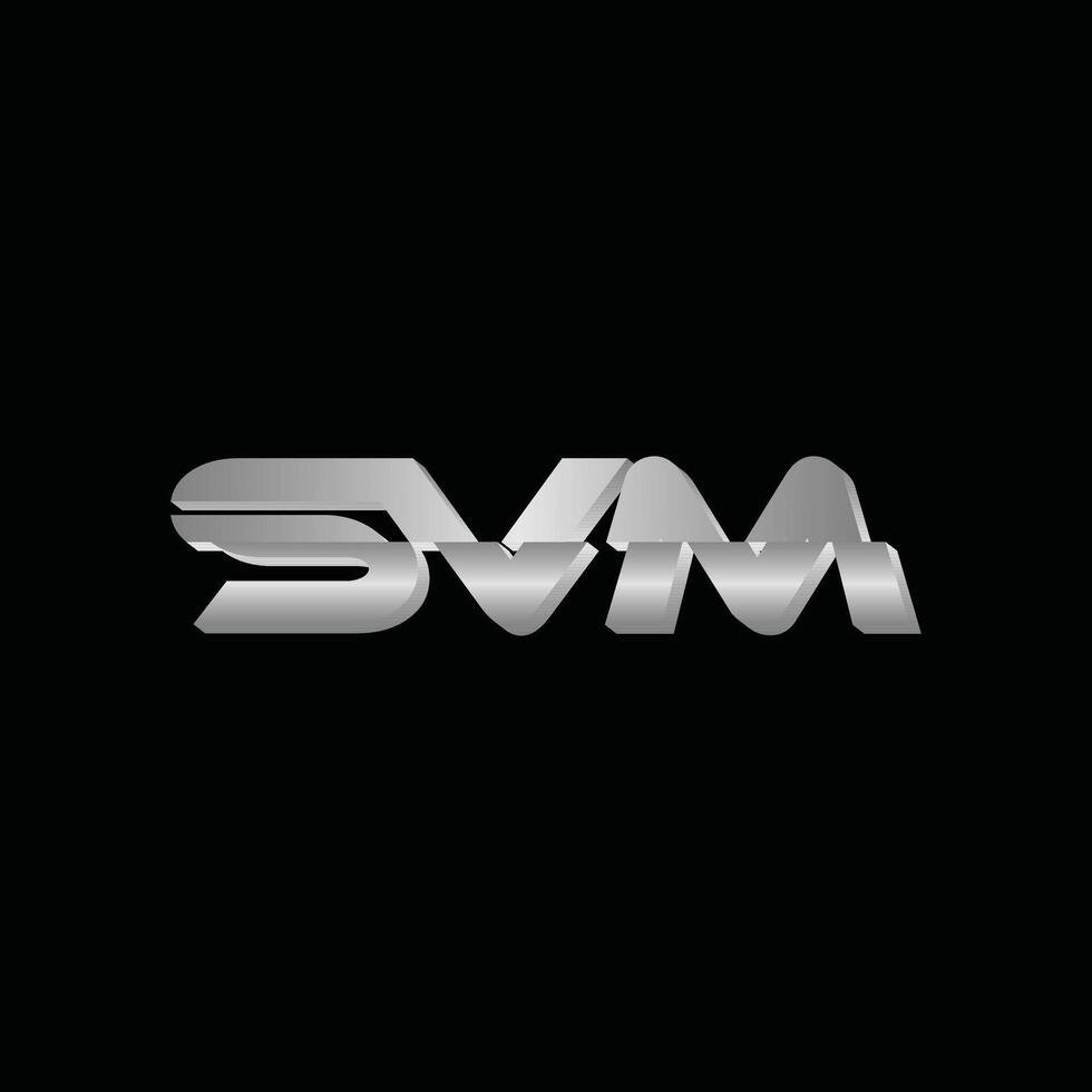 Modern Initial SVM Geometric Business Creative Design Logo vector