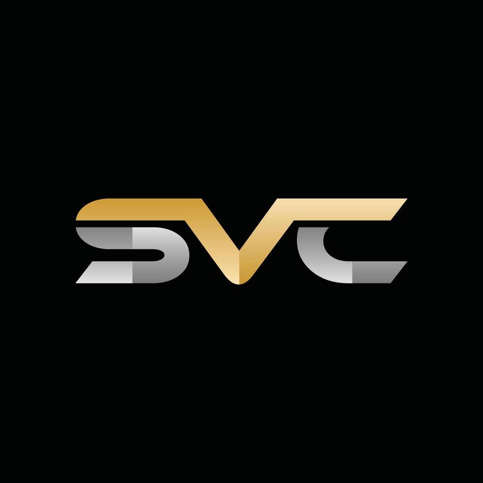 Initial SVC Geometric Business Creative Modern Simple Logo vector