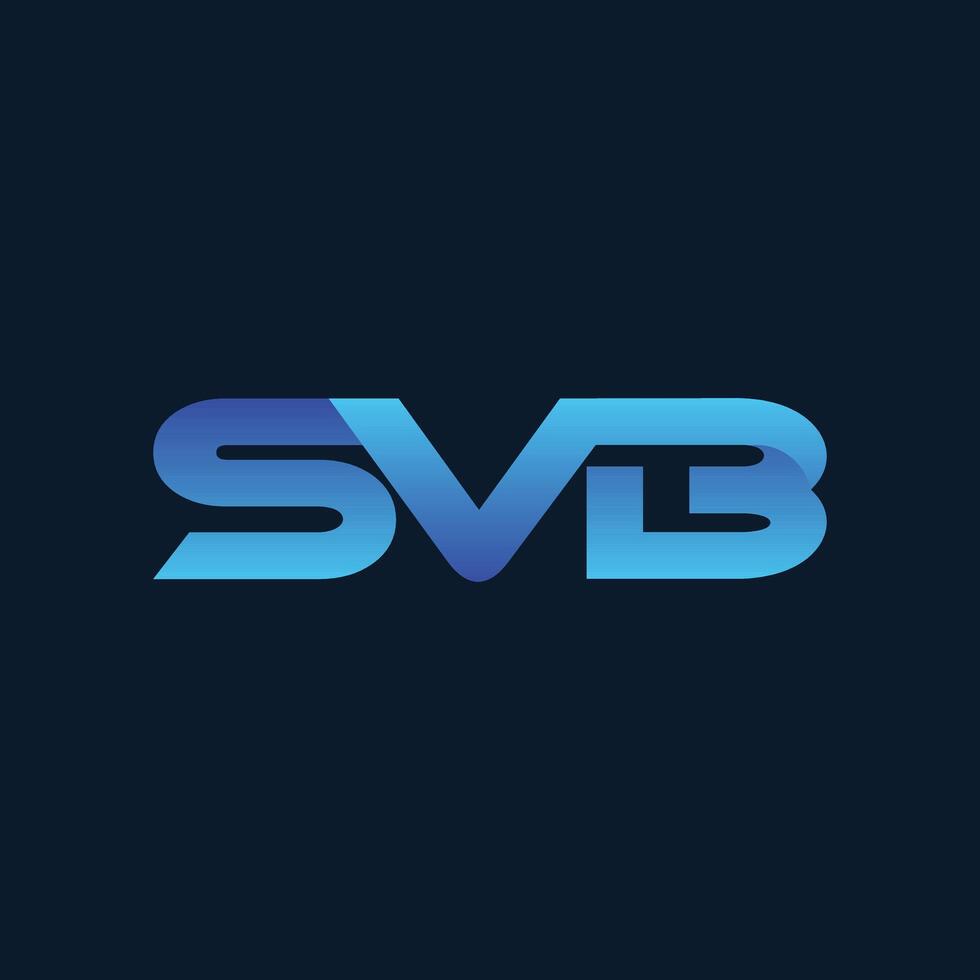 Initial SVB Modern Geometric Business Creative Design Logo vector