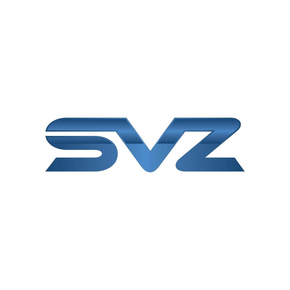 Initial SVZ Geometric Modern Business Technology Logo vector