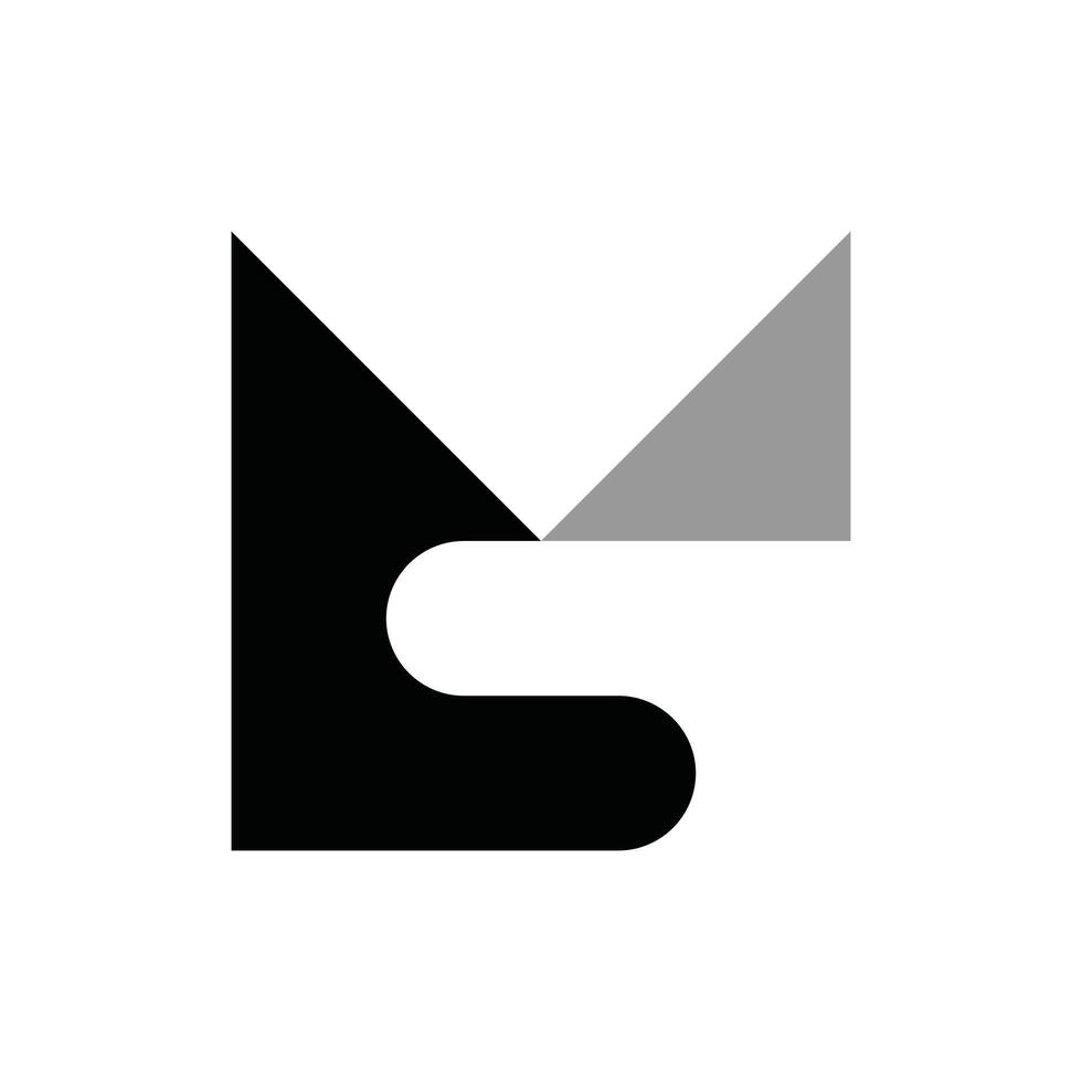 Letter MS Or SM Minimalist Modern Geometric Business Icon Design Logo vector