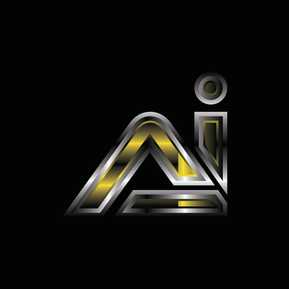 Letter AI Modern Technology Business Geometric Creative Icon Logo vector