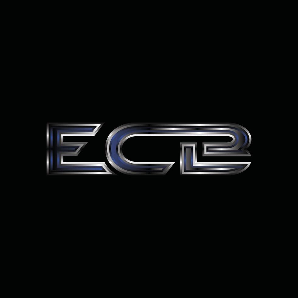 Modern Initial ECB Geometric Luxury Business Creative Design Template Logo vector