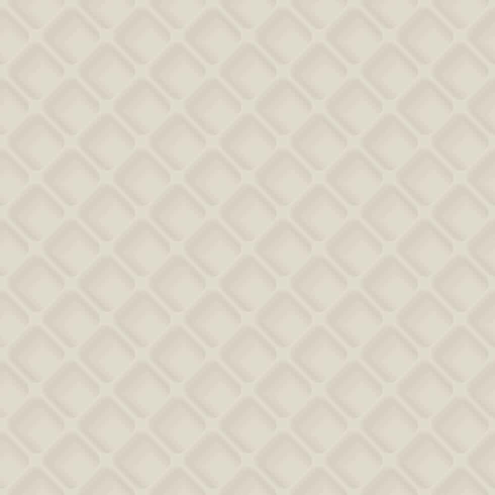 Wafer 3D seamless pattern gray colors illustration. Ice cream cone texture on square background. Waffle graphic pattern. vector