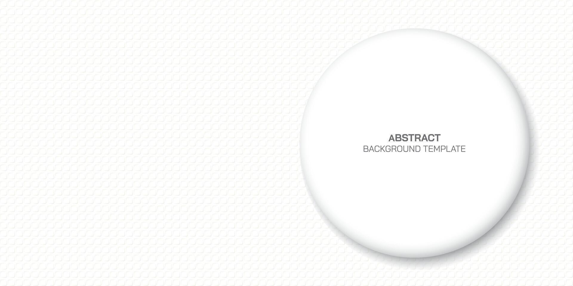 White wood free uncoated paper rough textured with 3D circle frame graphic illustration have blank space. Blank white bond paper background with circle button. vector