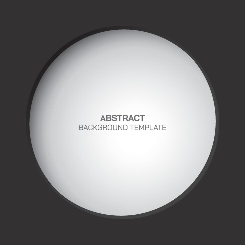 3D circle frame paper cut style on matt black square background graphic illustration have blank space. vector