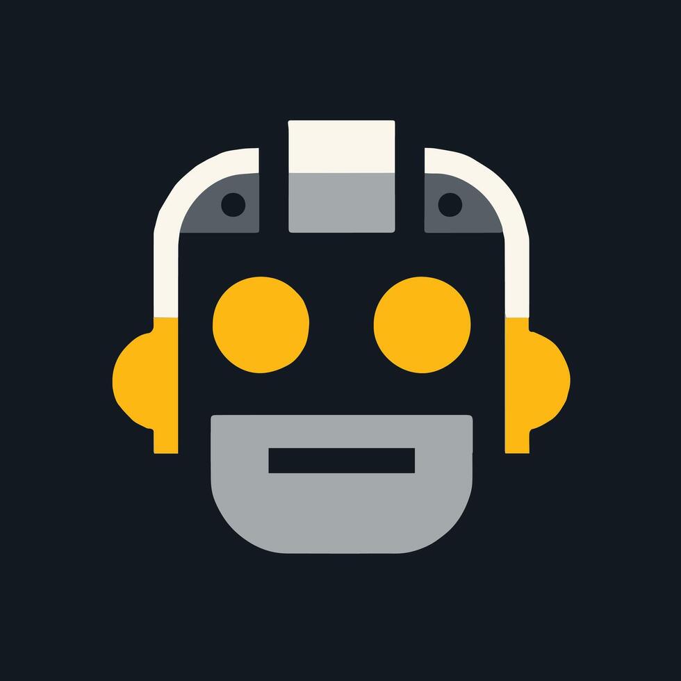 A Robotics Head Illustration vector