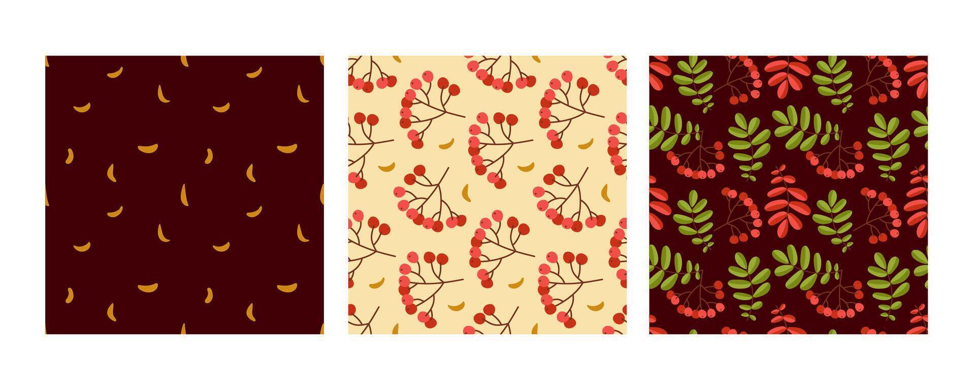 Autumnal leafs seamless pattern. Hand drawn pattern. vector