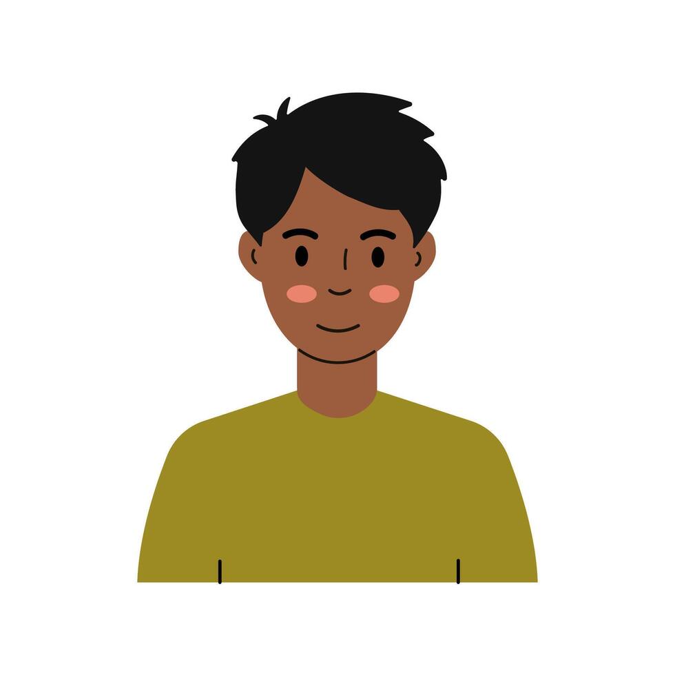 Smiling Black Woman With Afro vector