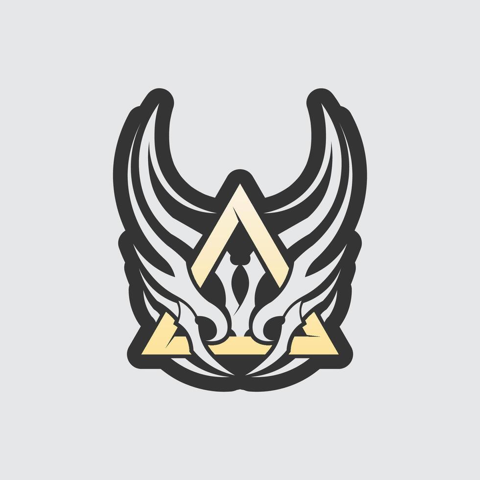 black tribal logo design icon and sign tribal vector