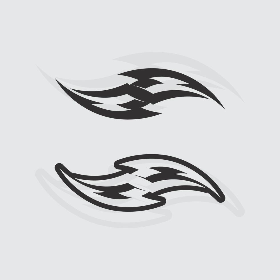 black tribal logo design icon and sign tribal vector